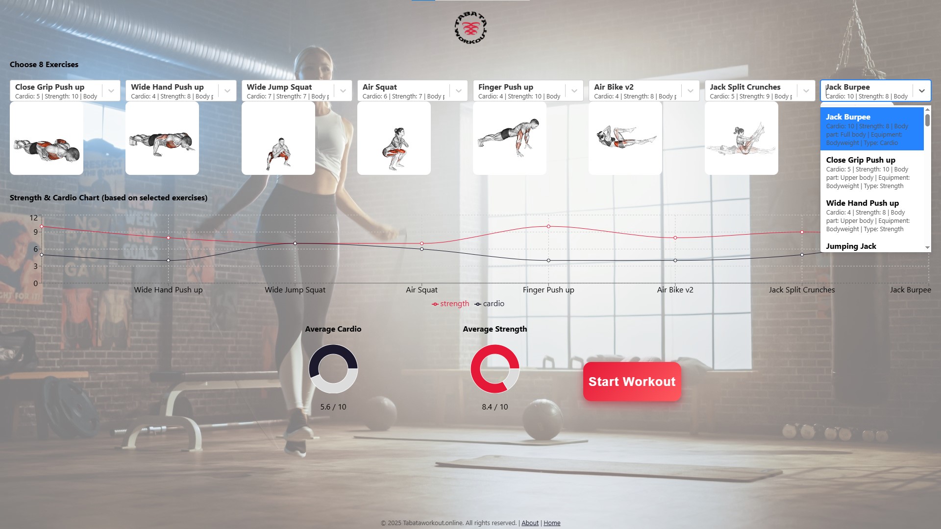 TabataWorkout Online - Strength training