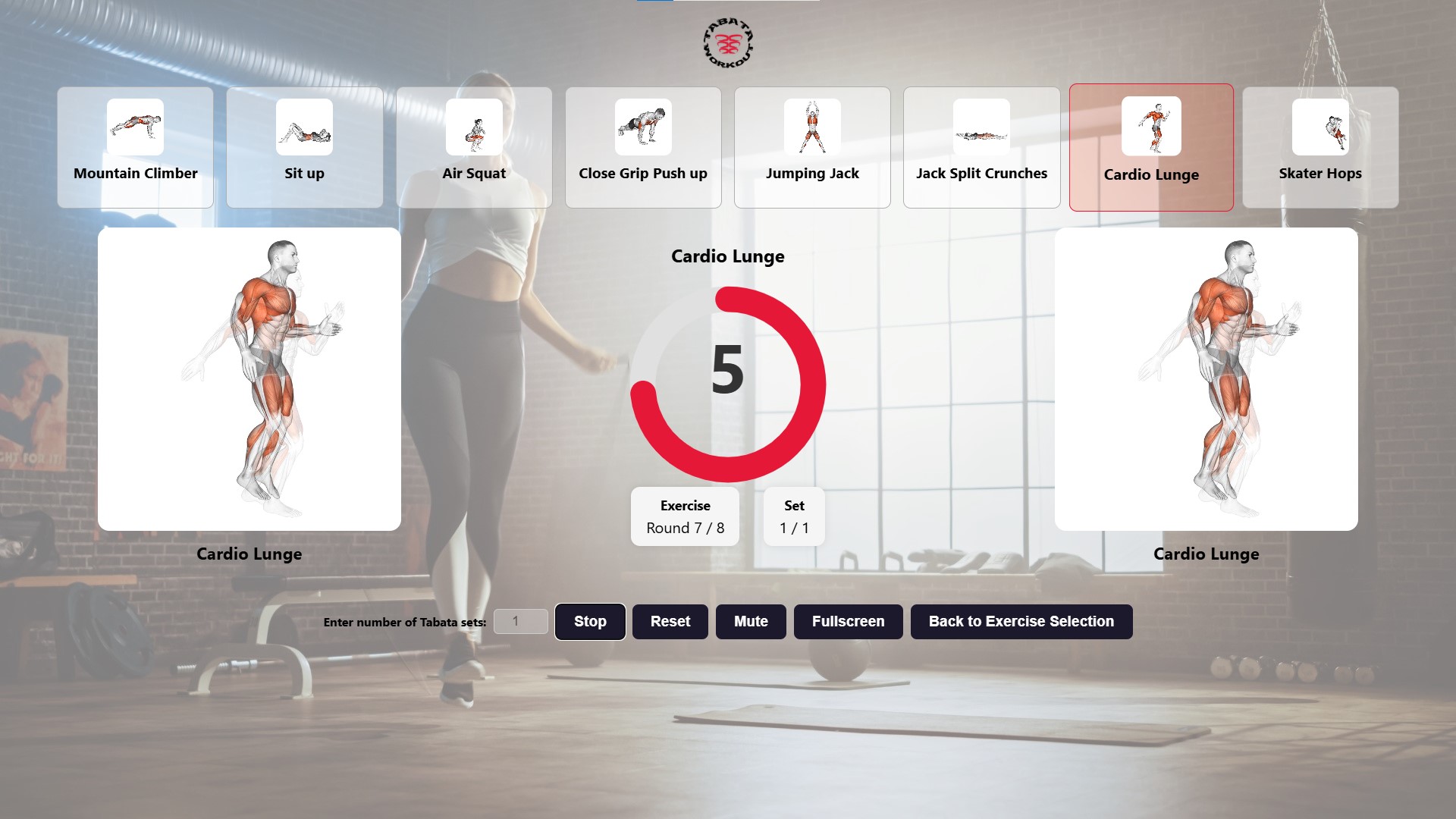 TabataWorkout Online - timer